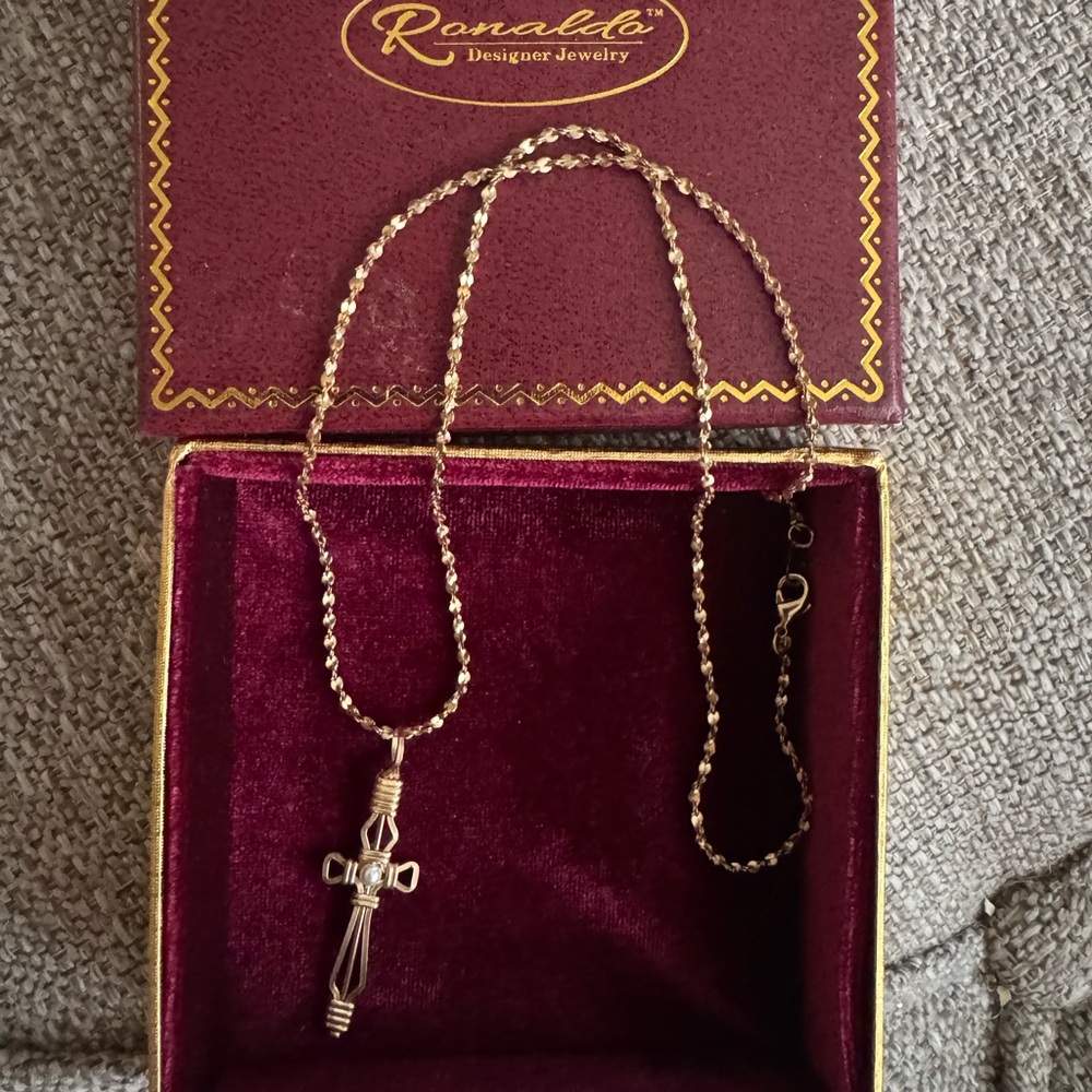 Ronaldo Gold Cross Necklace